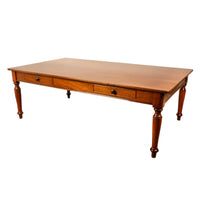 Antique Monumental 19th Century Mahogany Library Conference Dining Table 1860