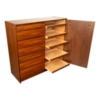 Pair Mid Century Modern Danish Teak Chests Dresser Linen Press Svend Madsen 1960