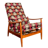 Mid Century Modern Teak Arm Chair Rocker Recliner Arnt Lande Stokke Mobler 1960