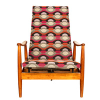 Mid Century Modern Teak Arm Chair Rocker Recliner Arnt Lande Stokke Mobler 1960