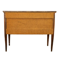 Antique 18th Century Louis XVI French Carved Walnut Marble Top Commode Chest Circa 1780
