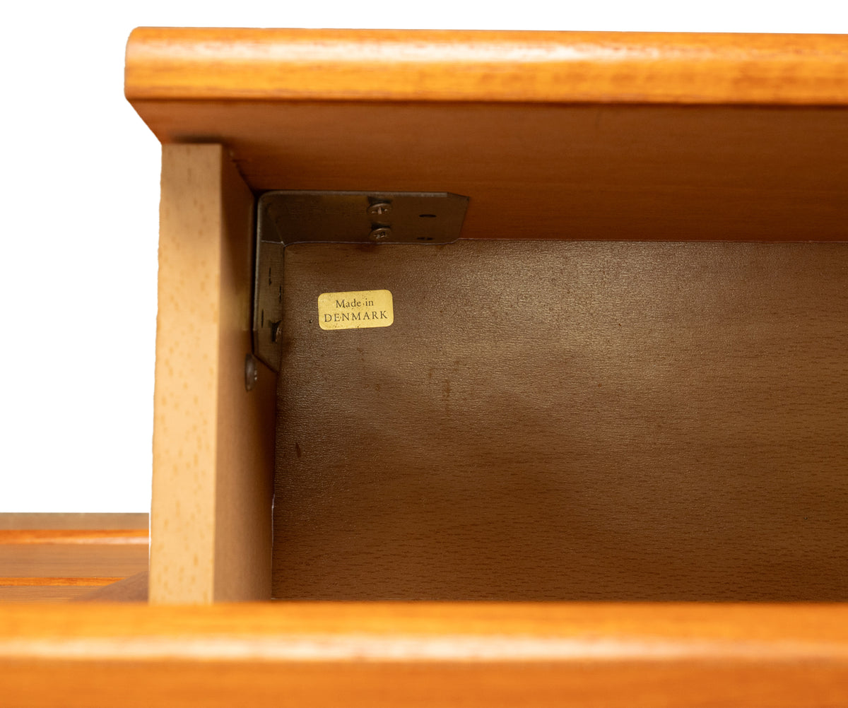 Mid Century Modern Danish Teak 6 Drawer Double Dresser Credenza Sannemanns 1970