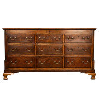 Antique 18th C Georgian Oak Mahogany Hinged Top Mule Chest Coffer Sideboard 1770
