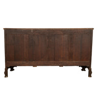 Antique 18th C Georgian Oak Mahogany Hinged Top Mule Chest Coffer Sideboard 1770