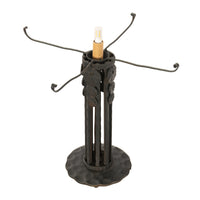 Antique French Art Deco Table Lamp Muller Frères Glass Iron Luneville Signed