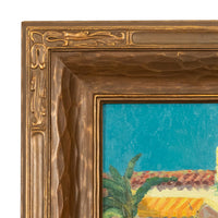Antique American Impressionist Oil Painting Coral Gables Miami Florida Walter Bowman Russell