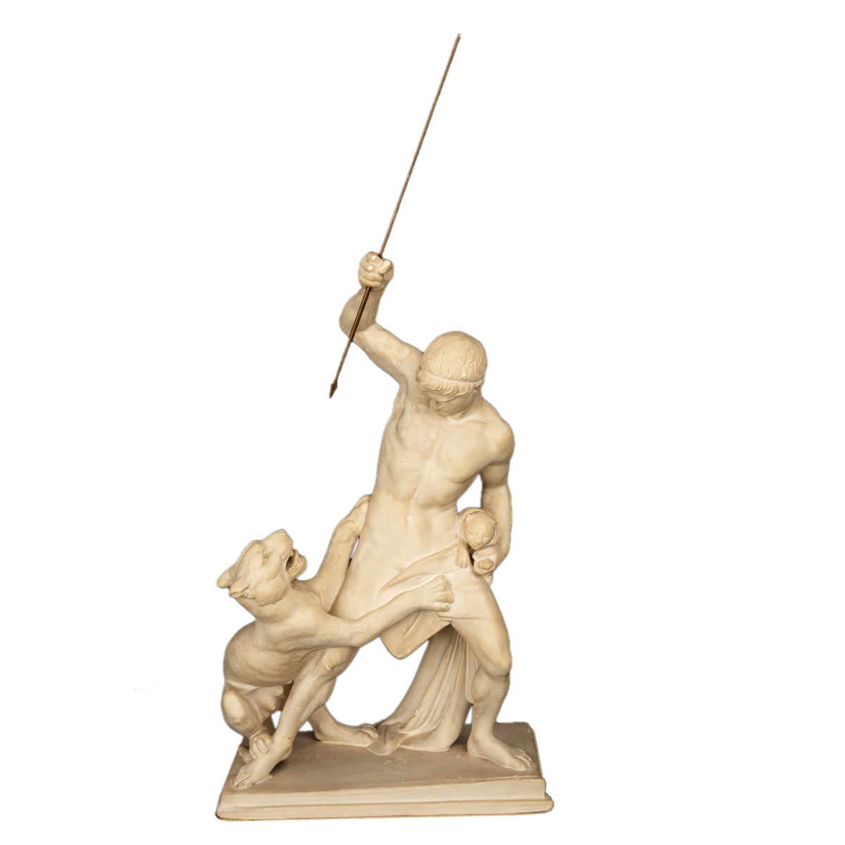 "Panther Hunter" Danish Sculpture Neoclassical Statue Jens Adolph Jerichau 1846