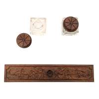 Antique Swiss German Brienz Black Forest Carved Walnut Writing Letter Box Folding Desk 1890
