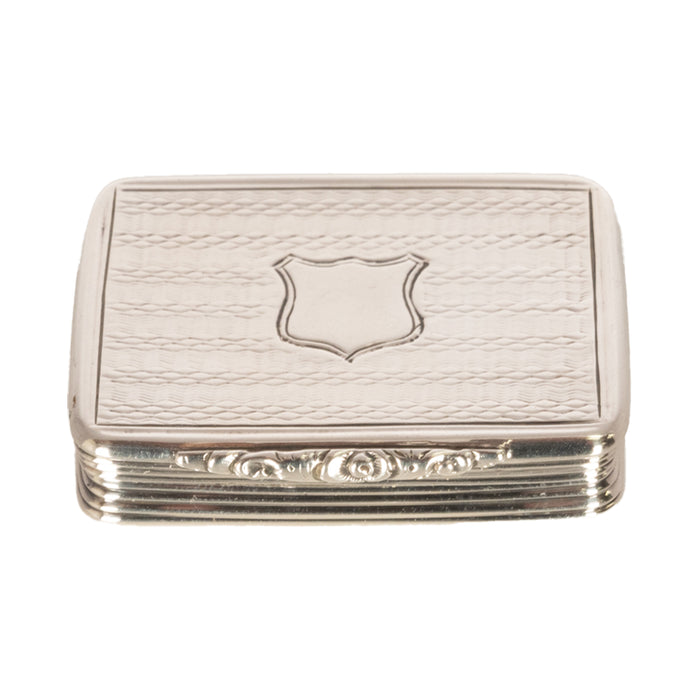 Fine Antique Sterling Silver Gilt Vinaigrette Francis Clarke Birmingham 1841