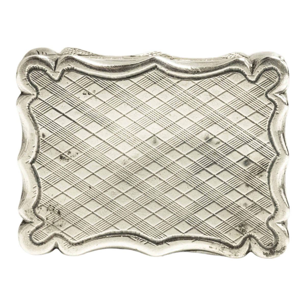 Antique Sterling Silver Gilt Engraved Vinaigrette Birmingham Edward Smith 1839