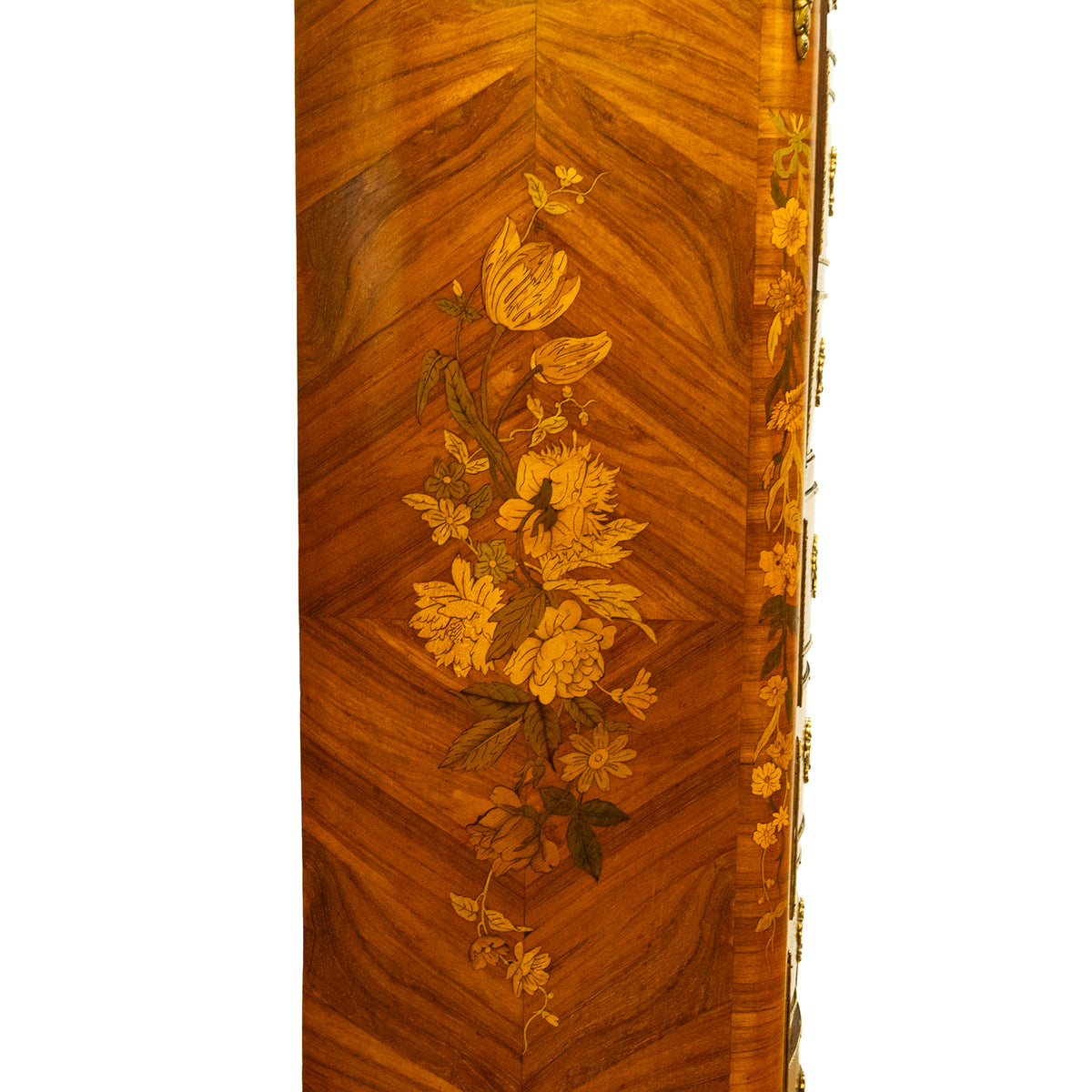 Fine Antique French Louis XV Marquetry Rosewood Ormolu Secretaire Abattant 1880