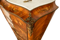 Fine Antique French Louis XV Marquetry Rosewood Ormolu Secretaire Abattant 1880