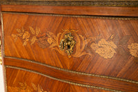 Fine Antique French Louis XV Marquetry Rosewood Ormolu Secretaire Abattant 1880