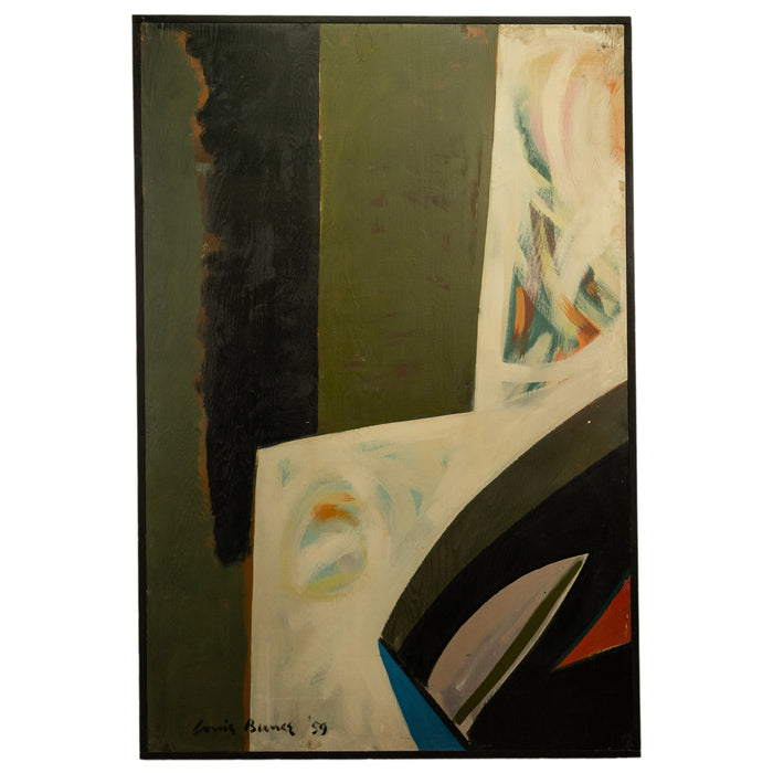 Monumental Abstract Modernist Oil Painting Oregon Centennial Exposition Mural 1959 by Louis Demott Bunce