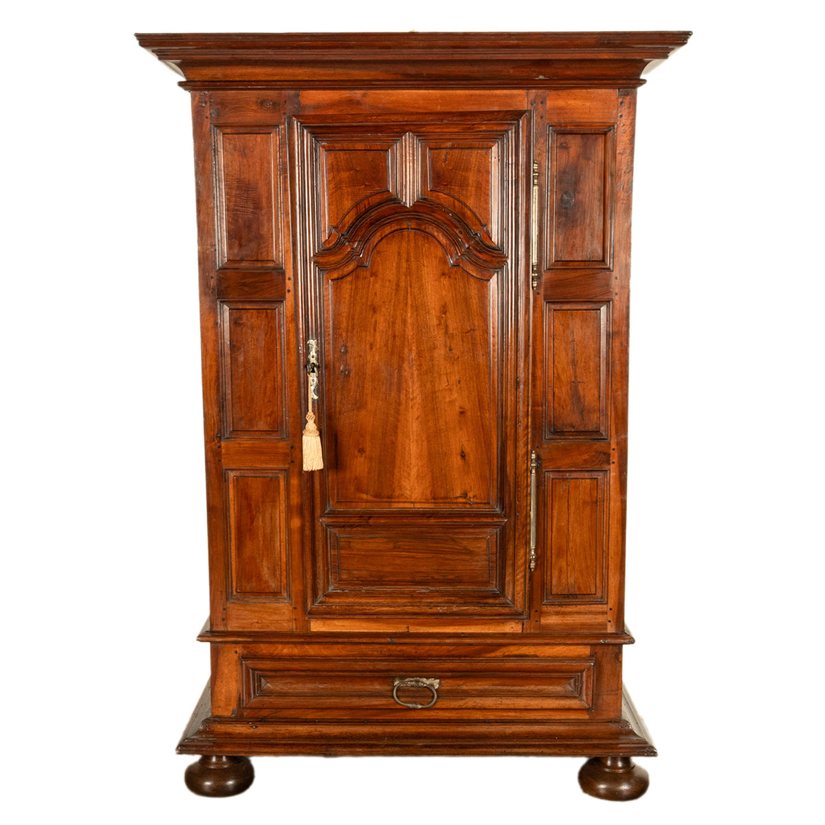 Antique 18th Century French Louis XIV Lyonaise Walnut Armoire Bonnetiere 1710