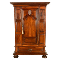 Antique 18th Century French Louis XIV Lyonaise Walnut Armoire Bonnetiere 1710