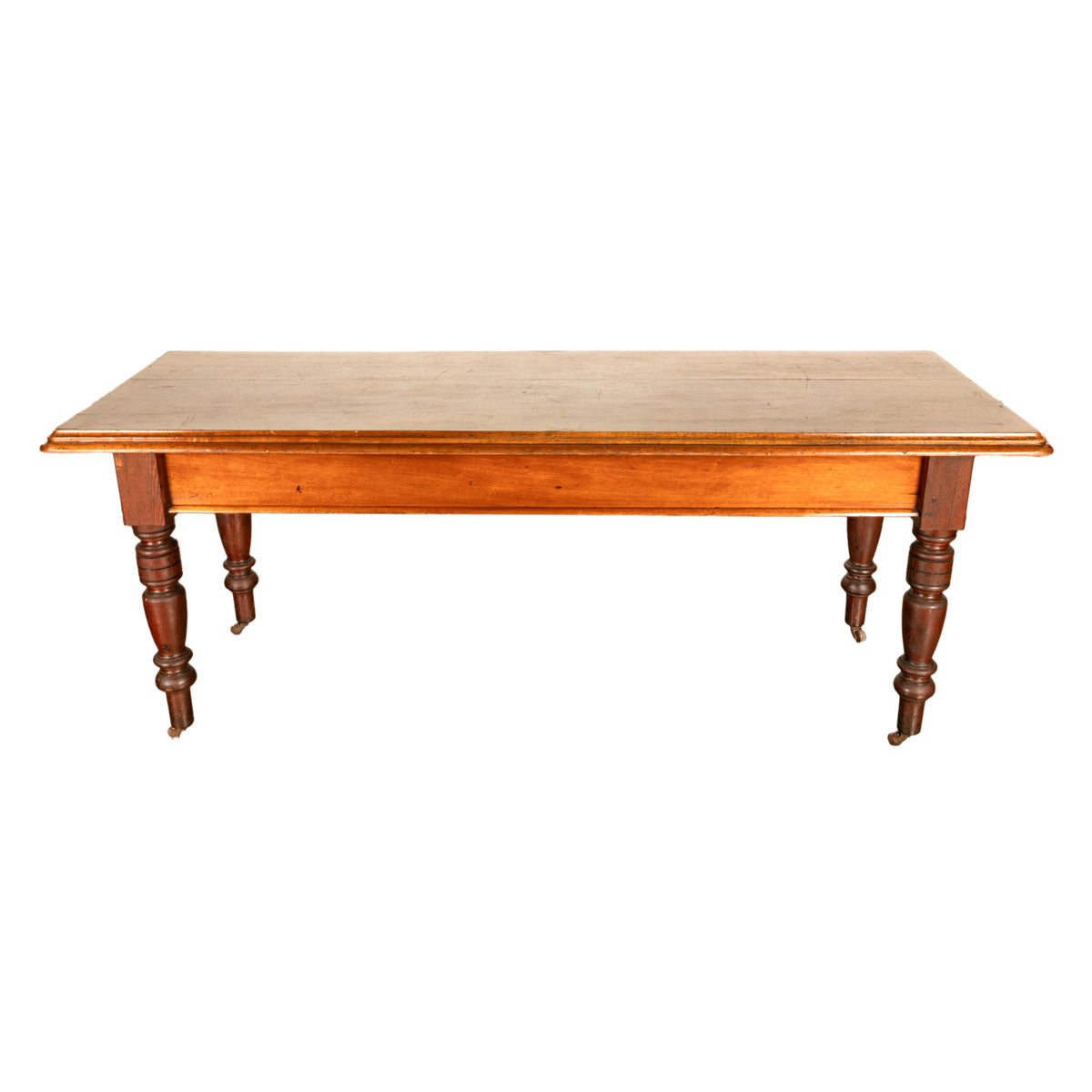 Antique 19th Century English Walnut Farm Country House Dining Refectory Table, circa 1860