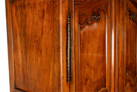 Antique 18th Century French Fruitwood Louis XV Provincial Armoire Wardrobe 1760