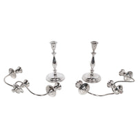 Antique Sterling Silver Set Six Candelarbra Candlesticks Ellis & Co London 1925