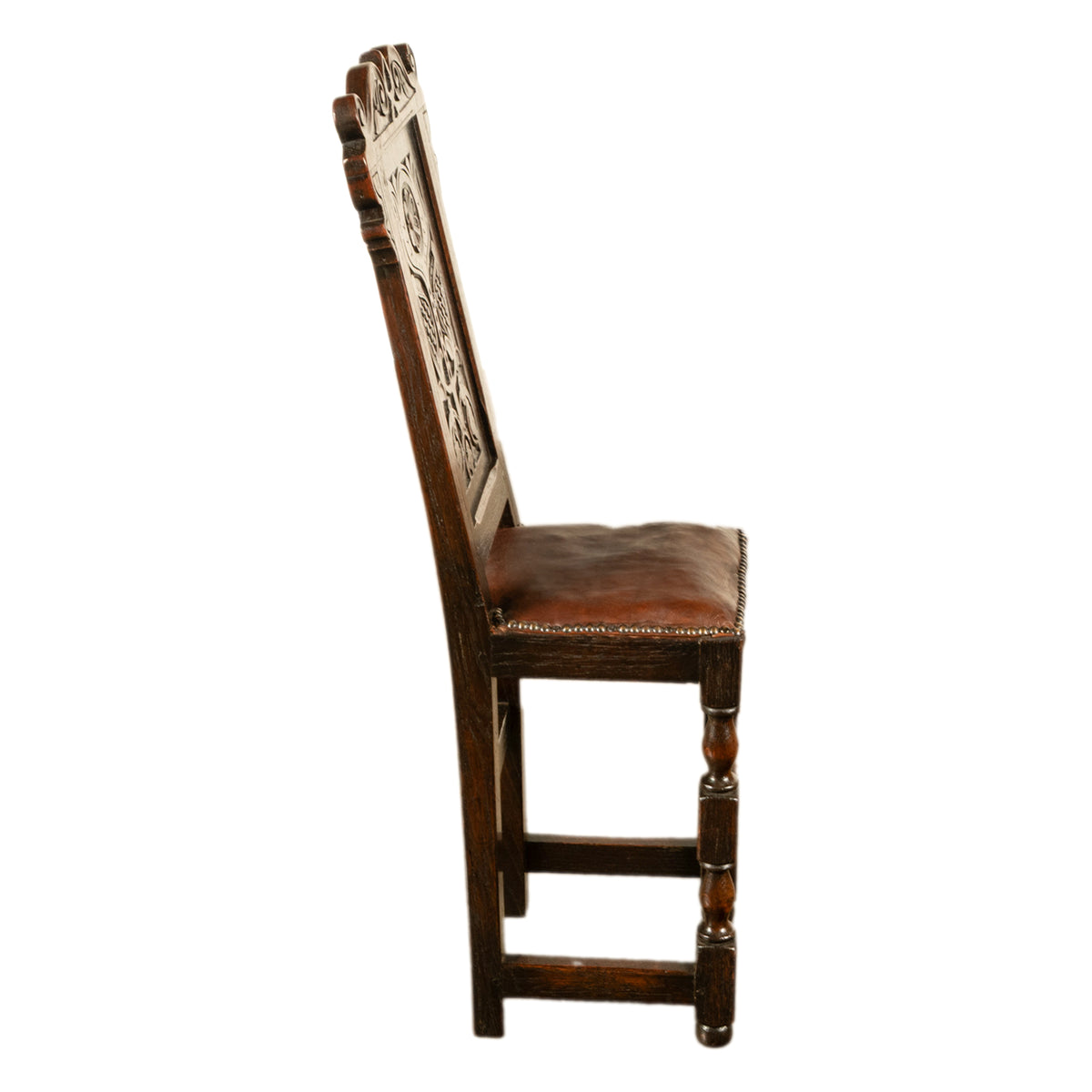 Antique 17th Century William & Mary Carved Oak Child's Wainscot Chair Yorks 1690