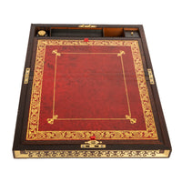 Fine Antique Regency Rosewood Inlaid Brass Campaign Writing Box Desk Slope 1830