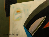 Monumental Abstract Modernist Oil Painting Oregon Centennial Exposition Mural 1959 by Louis Demott Bunce