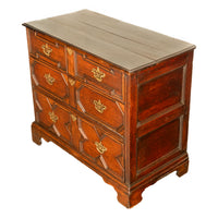 Antique 18th Century William & Mary Oak Geometric Mule Chest of Drawers 1700