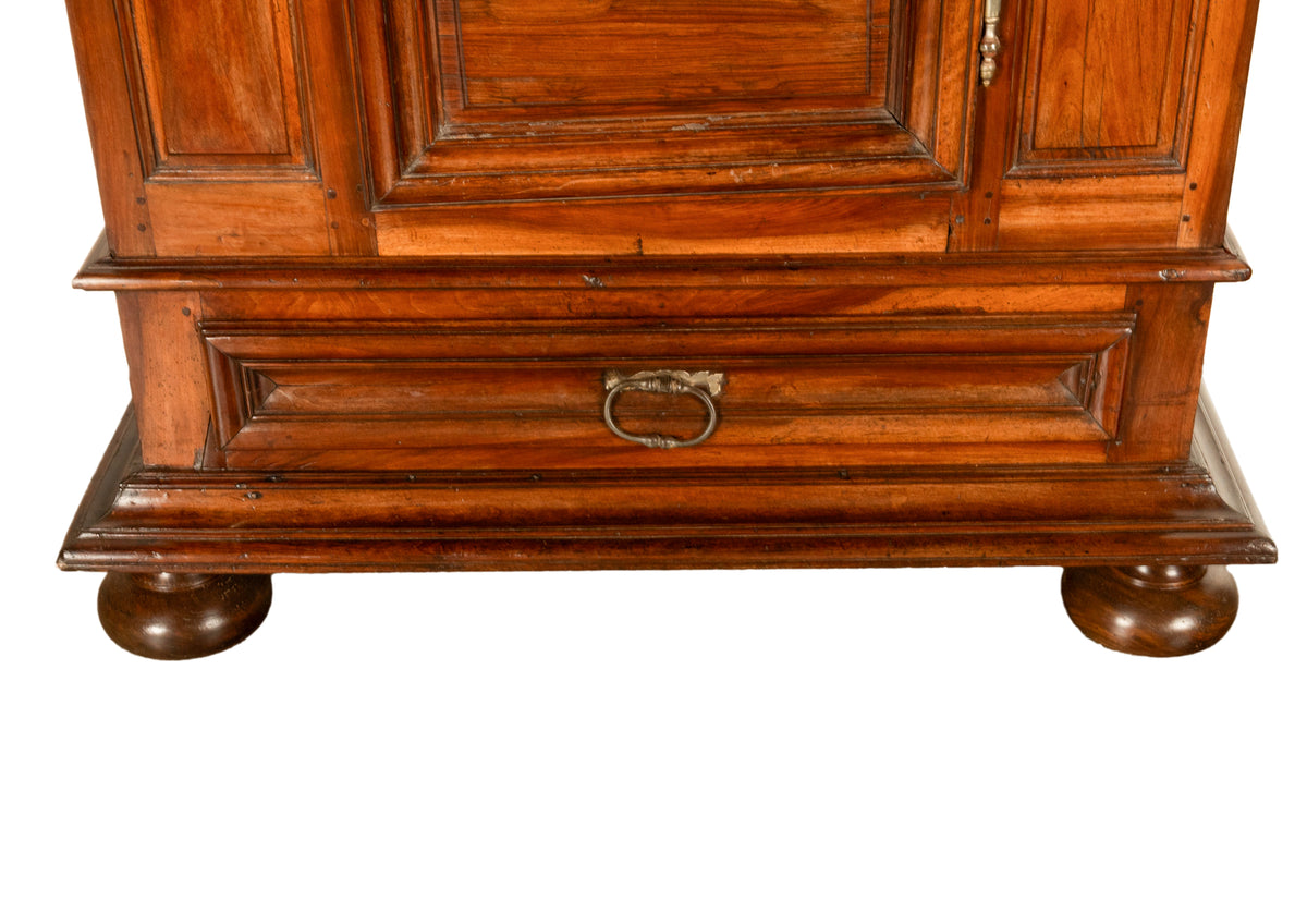 Antique 18th Century French Louis XIV Lyonaise Walnut Armoire Bonnetiere 1710