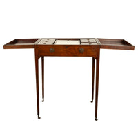 Antique Inlaid Mahogany Georgian Sheraton Folding Vanity Mirror Dressing Table