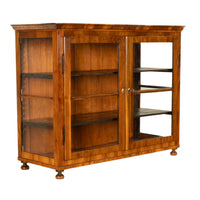 Antique Austrian Biedermeier Walnut Vitrine Table Top Display Collectors Cabinet