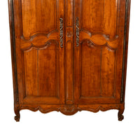 Antique French 18th Century Provincial Carved Cherry Wood Armoire Wardrobe 1780