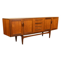 Original Mid Century Modern G Plan Teak Fresco Long 4 Door Drawer Credenza 1966