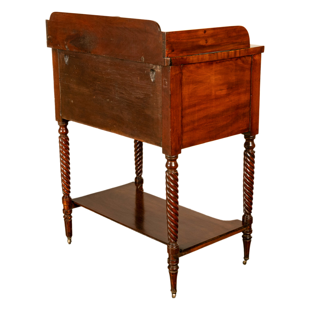 Antique American Federal Mahogany Sheraton 3 Drawer Server Chest New England, Circa 1810