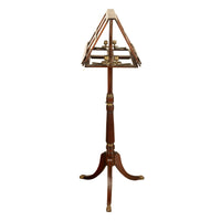Antique Georgian Brass-Mounted Candle Sconces Mahogany Duet Music Stand 1790
