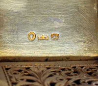 Antique Sterling Silver Gilt Engraved Vinaigrette Birmingham Edward Smith 1839