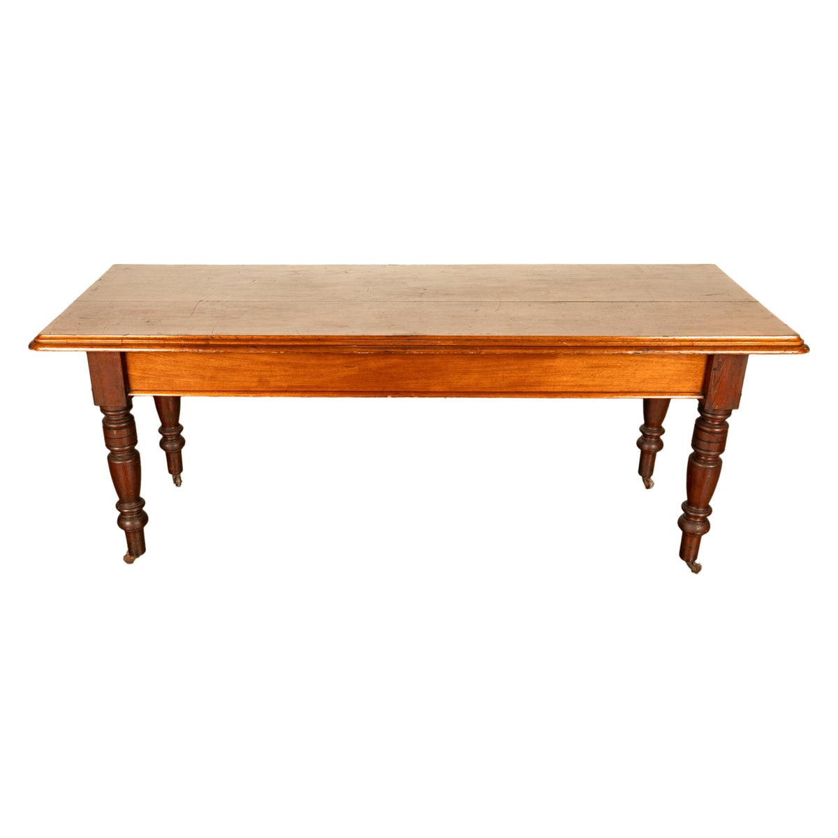 Antique 19th Century English Walnut Farm Country House Dining Refectory Table, circa 1860