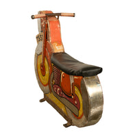 Antique American Amusement Park Motorcycle Painted Carousel Carnival Ride 1940s