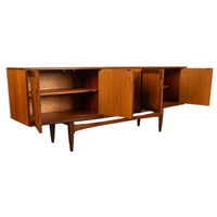 Original Mid Century Modern G Plan Teak Fresco Long 4 Door Drawer Credenza 1966