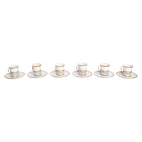 Antique Set of 6 Shelley China Demitasse Cups Saucers Sterling Silver Mappin Webb Birmingham 1919