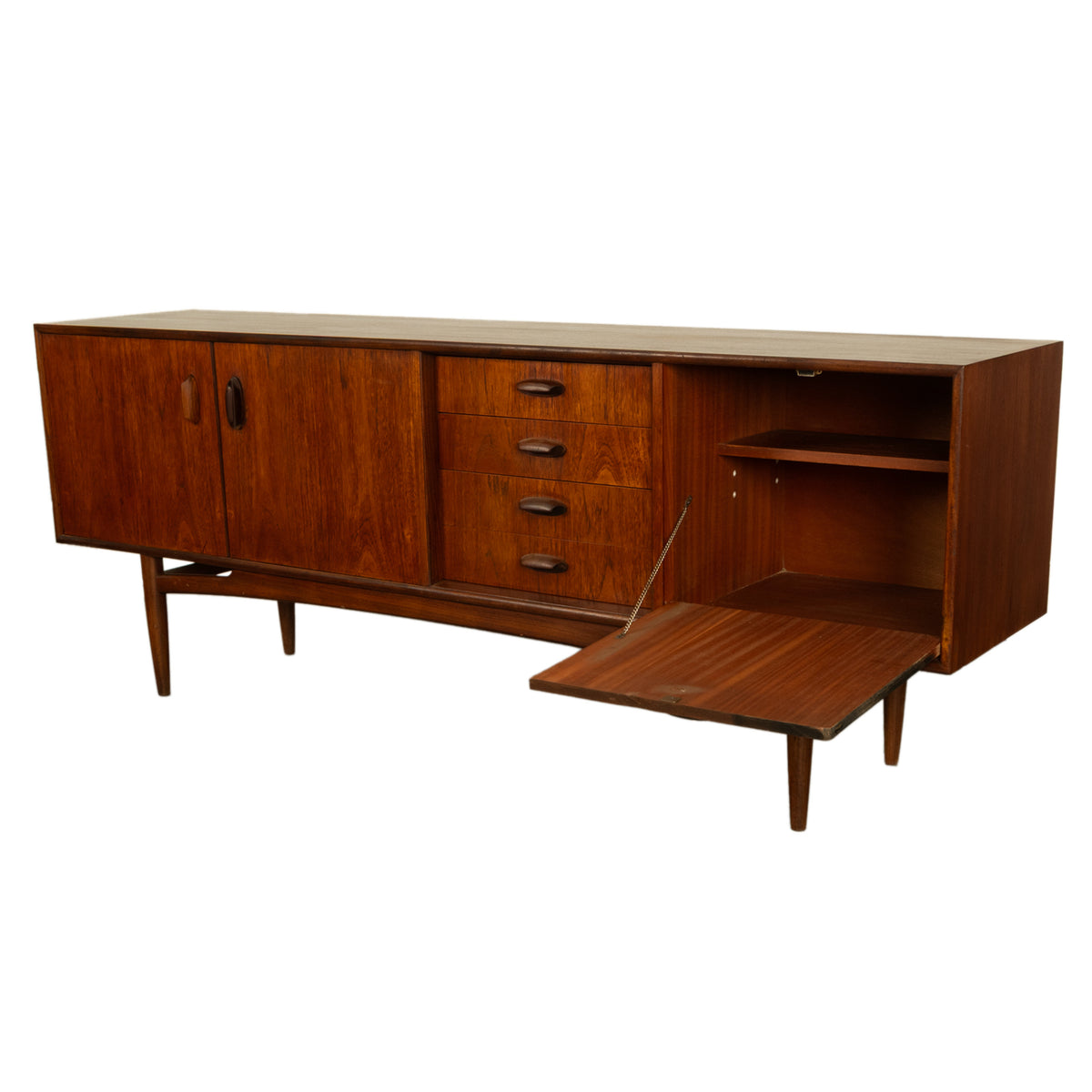 Mid Century Modern Vintage G-Plan "Brasilia" Long Teak Credenza sideboard 1965
