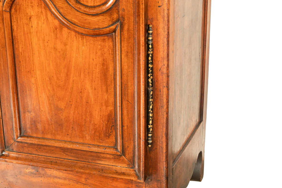 Antique 18th Century French Fruitwood Louis XV Provincial Armoire Wardrobe 1760