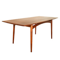 Mid Century Modern Danish Style Solid Teak Afromosia 8 Seat Dining Table 1960