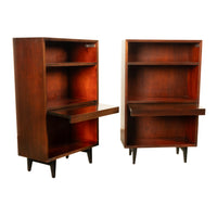 Pair American Modernist Walnut Nightstands George Nelson for Herman Miller 1955