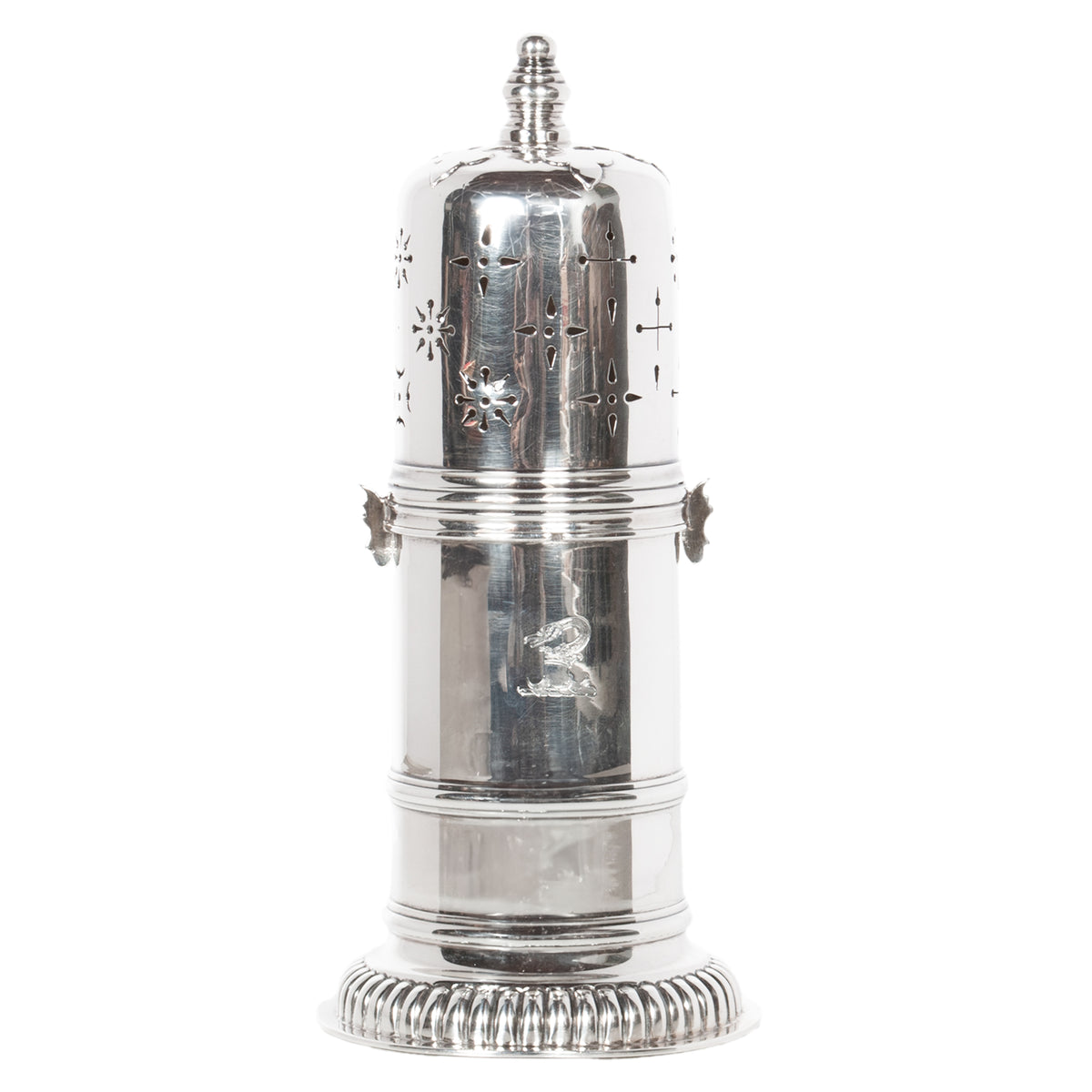 Antique English Sterling Silver Silver Sugar Shaker Caster Muffineer Elkington & Co London 1912