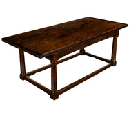 Antique 17th Century Charles I Jacobean 80" long Oak Refectory Dining Table 1630
