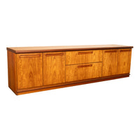 Vintage Mid Century Modern Danish Teak Credenza Sideboard Console Avalon 1960s