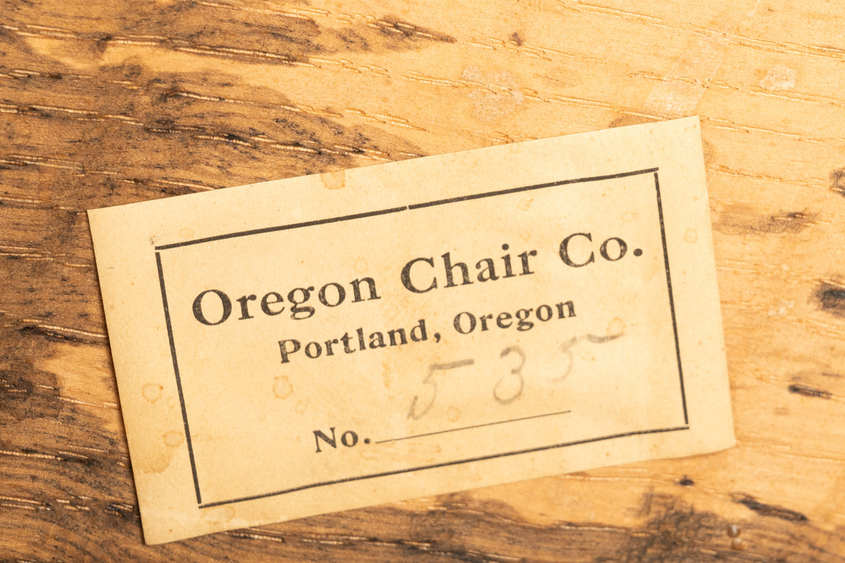 Antique Set 4 American Oak Arts & Crafts Mission Arm Chairs Stickley Oregon 1910