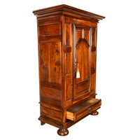 Antique 18th Century French Louis XIV Lyonaise Walnut Armoire Bonnetiere 1710