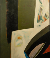 Monumental Abstract Modernist Oil Painting Oregon Centennial Exposition Mural 1959 by Louis Demott Bunce