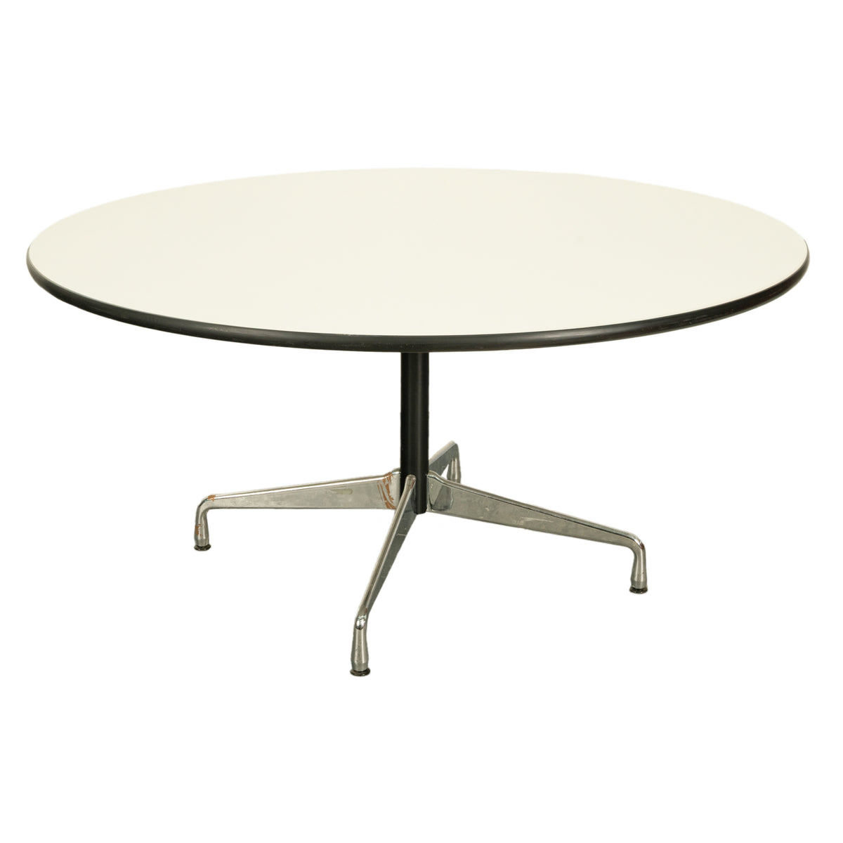 Large Mid Century Modern Circular 60" Eames Dining Conference Table Eames Vitra